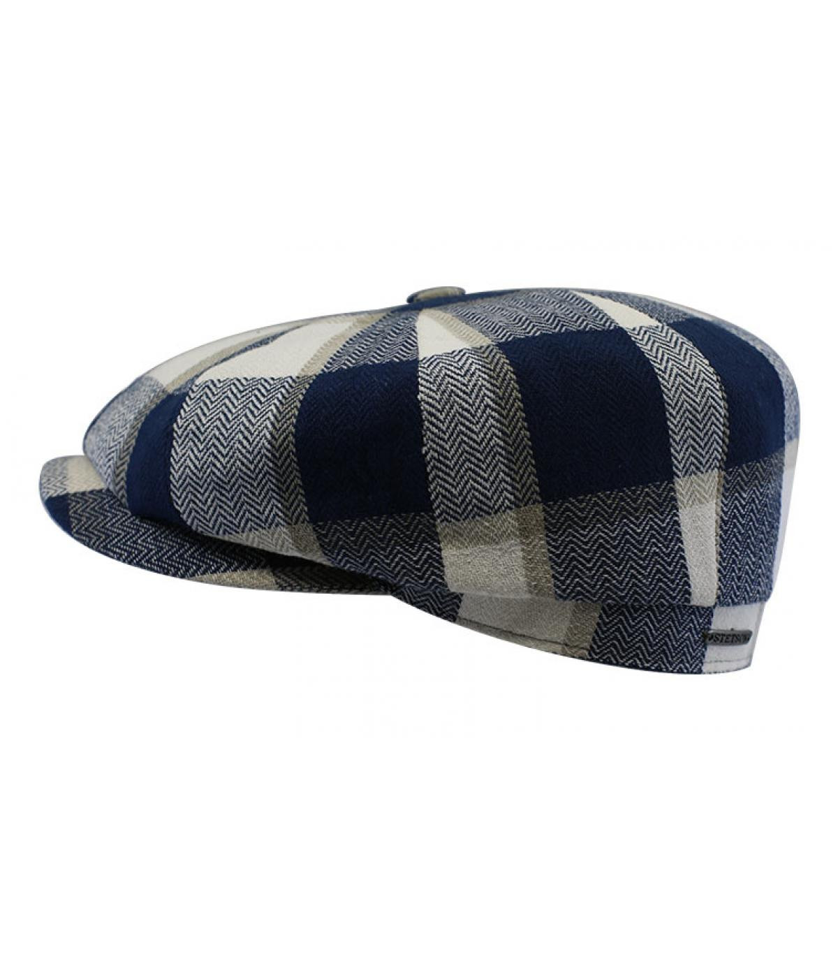 Hatteras Linen Check beige blue Stetson Hatteras Linen Check beige blue Stetson
